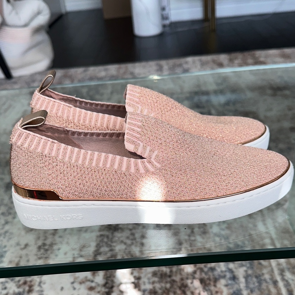 Michael Kors Women's Pink Slip-On Sneakers 7.5